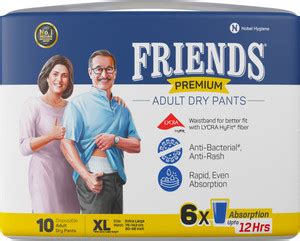 FRIENDS Premium Pull Up Pant Adult Diapers - XL - Buy 10 FRIENDS Soft ...