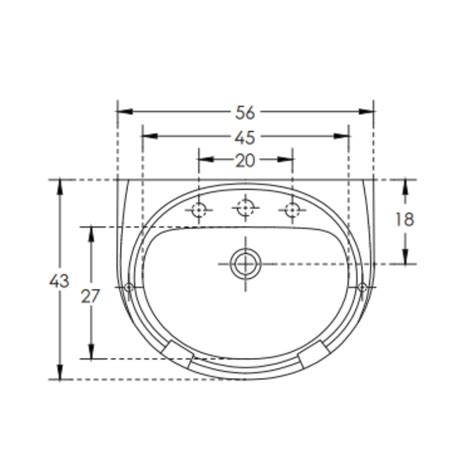Hindware - Wall Mounted Oval White Wash Basin - CONSTELLATION 10032 by ...