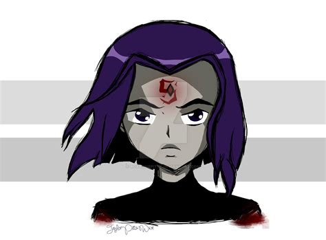 Sketch: Raven - Teen Titans by roxannepitts on DeviantArt