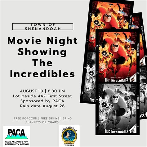 Shenandoah Movie Night - The Incredibles | Luray-Page Chamber of Commerce