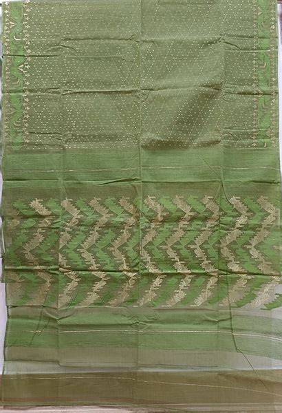 Experience Luxury Present By Balaram Saha : Olive Green & Gold Handwov