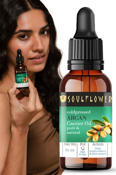 Soulflower Coldpressed Argan Carrier Oil | For Hair Growth & Skin Care ...
