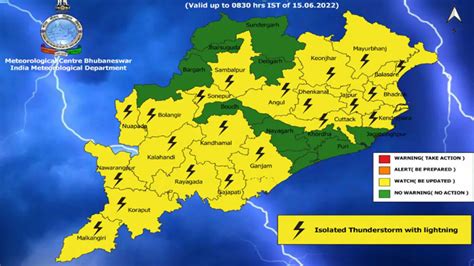 Thunderstorm, lightning alert for several Odisha districts; IMD issues ...