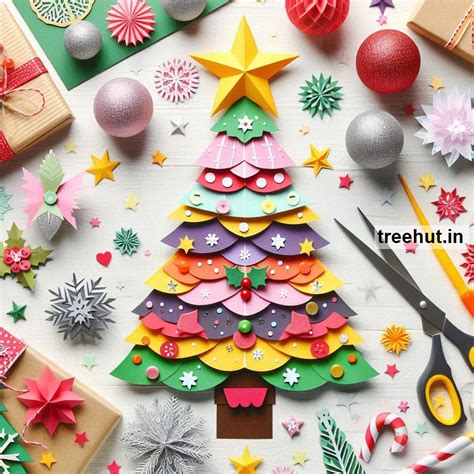 Christmas Tree Paper Craft Ideas, Christmas Decoration Ideas for Family ...