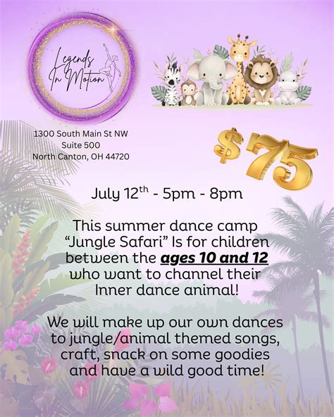 The Jungle Safari Dance Party, 1300 South Main Street Suite 500, North ...