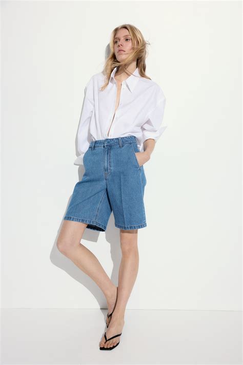 Denim Bermuda Shorts - Denim blue - Ladies | H&M US