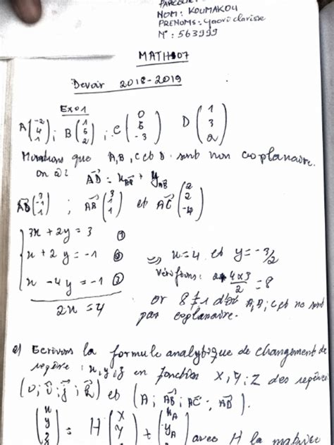 Image result for Exo7 Geometrie Analytique