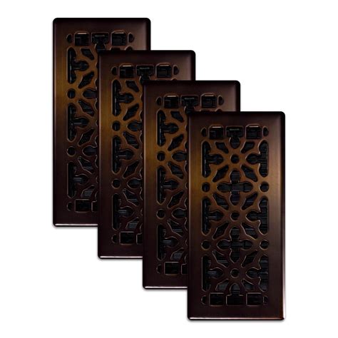 Decor Grates AGH410-RB-8 Gothic Floor Register 4x10 Inches, 8 Pack ...