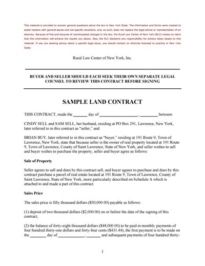 Land Contract Template: Free Download