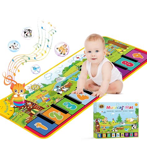 MOONTOY Toys Piano Mats with 18 Music Sounds,Piano Music Mat Toys with ...