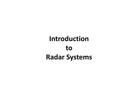 Image result for Radar Introduction
