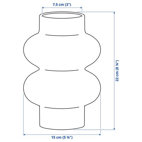 PÄRLHÄGG vase, beige, 22 cm (8 ¾") - IKEA