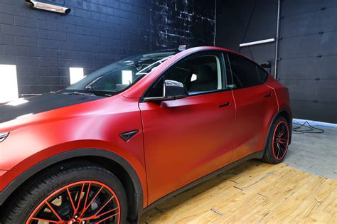Red Tesla Model Y Vampire Red 3M Wrap | Twiisted Wrap
