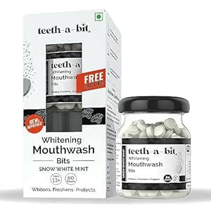 Buy teeth-a-bit Teeth Whitening Snow White Mint Mouthwash Bits | Enamel ...