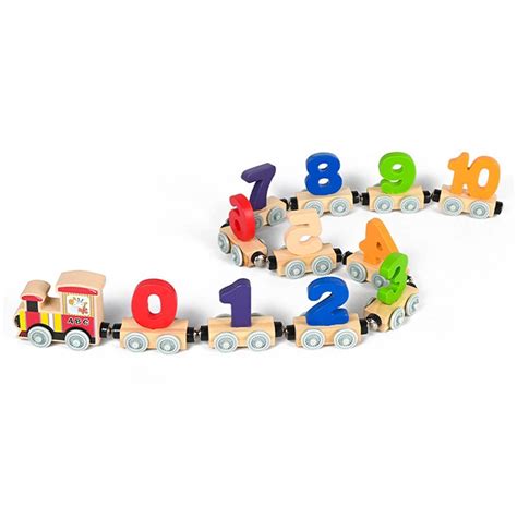 12pcs Wooden Train Set Preschool Learning Magnetic Train Toys Number ...