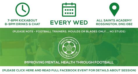 WED 7-8PM - Rossington, Doncaster - Mental Health Football Kickabout ...