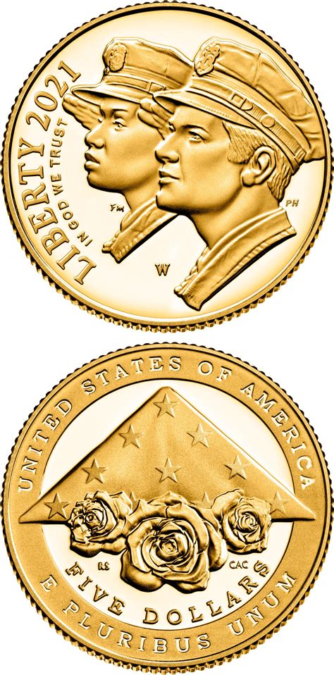 5 dollars coin - National Law Enforcement Memorial and Museum | USA 2021