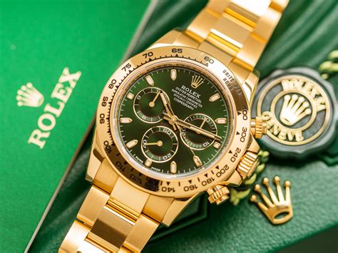 ROLEX DAYTONA COSMOGRAPH Ref-116508 JOHN MAYER Green Dial 18k Yellow ...