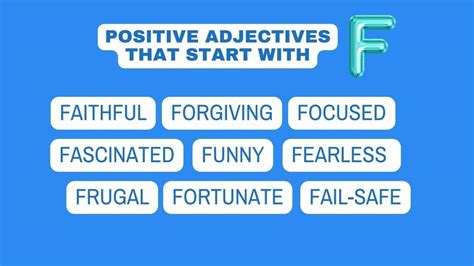 Adjectives That Start With F - Capitalize My Title