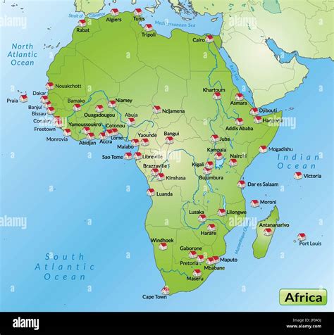 Africa Maps With Capitals