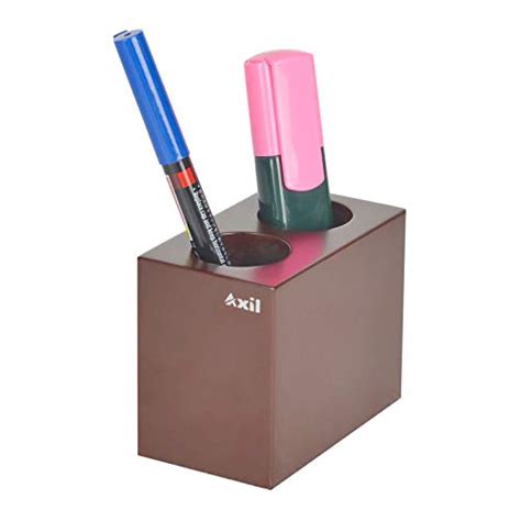 Axil Wooden Multi-Function Pen Holder Pencil Stand Organizer Storage ...