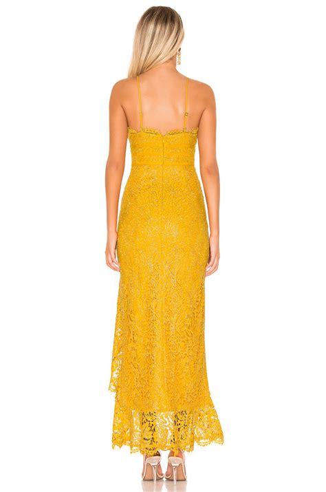 Lovers and Friends Shandi Gown in Mustard Yellow | REVOLVE