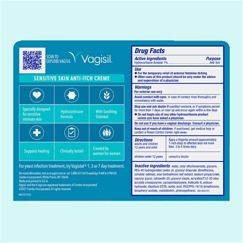 Sensitive Vaginal Itch Cream with Hydrocortisone - Vagisil
