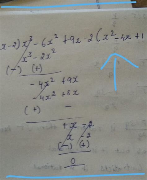 Divide x3 – 6x2 + 9x – 2 by (x - 2) - Brainly.in
