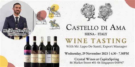 Crystal Wines Presents: Castello di Ama Wine Tasting, Crystal Wines ...