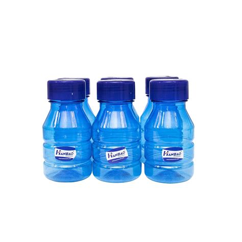 HANBAO Plastic Water Bottle, 250ml, Set of 6, Blue : Amazon.in: Home ...