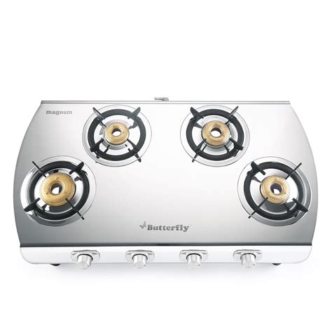 Butterfly Magnum Stainless Steel Open Lpg Stove, 4B : Amazon.in: Home ...