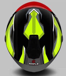 Ample GT-1 Décor D1 Yellow Colour Motorsports Helmet - Buy Ample GT-1 ...