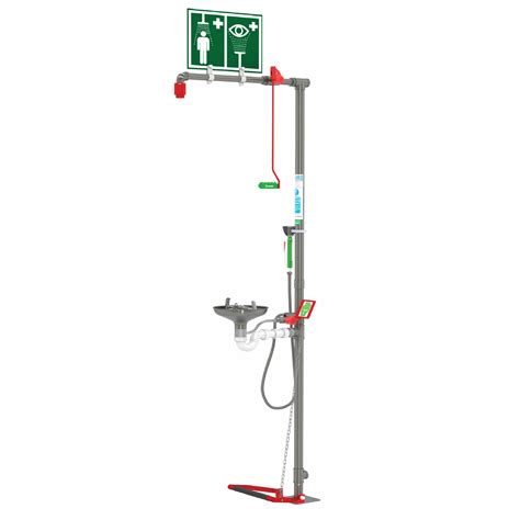 HUGHES Indoor Emergency Combination Safety Shower With Eye & Face Wash