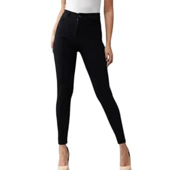 Buy Women's Super Skinny Fit Super High-Rise Ankle Length Jeans (Black ...