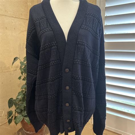 Women's Navy Cardigan | Depop