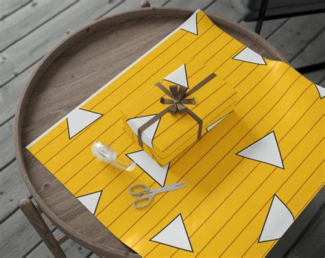 Demon Slayer Wrapping Paper, Demon Slayer Zenitsu Gift Wrap, Anime ...