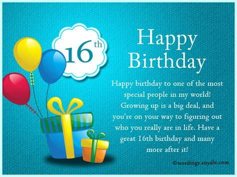16th Birthday Wishes, Messages and Greetings - Wordings and Messages