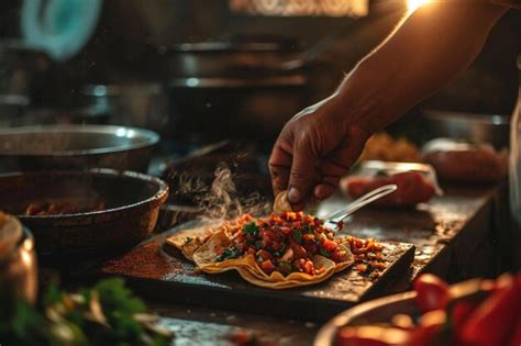 Person preparing tacos bread in kitchen | Premium AI-generated image