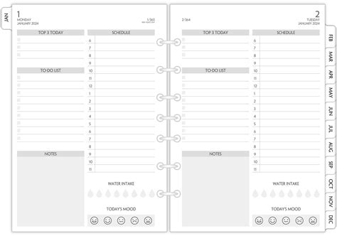 2023 Planner Refill, 1-Page Per Day, Daily & Monthly, Appointment ...