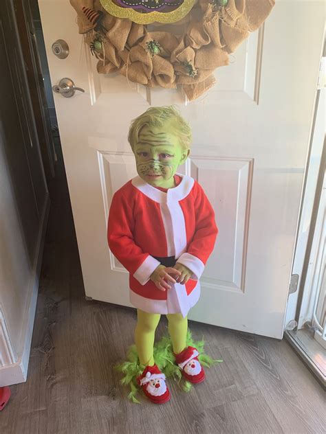 BEST DIY GRINCH HALLOWEEN COSTUME/MAKEUP FOR TODDLERS | Halloween ...