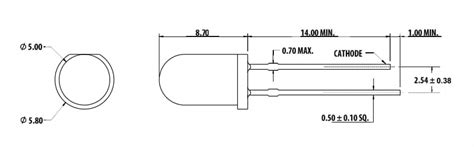 5mm Round Infrared LED Lamps - Broadcom | Mouser