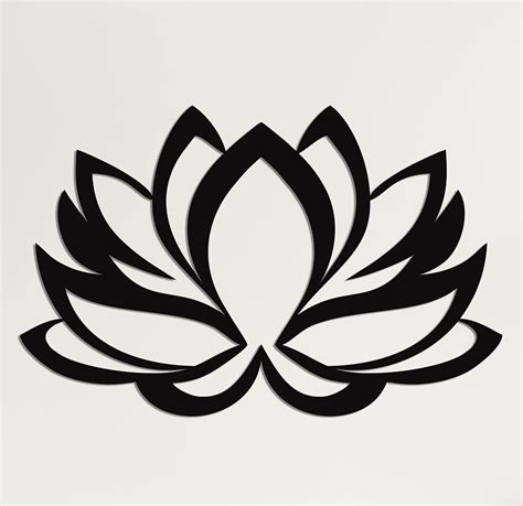 DEKADRON 3D Lotus Flower Metal Wall Art in White - Home, India | Ubuy