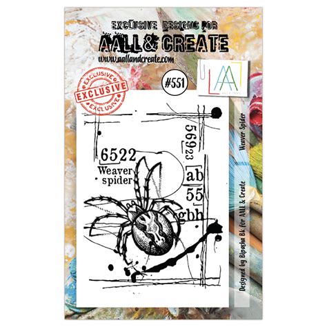 #551 - A7 Clear Stamp Set - Weaver Spider - AALL & Create