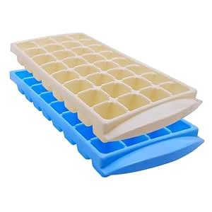 Kuber Industries 32 Cubes Plastic Unbreakable Virgin Plastic Ice Cube ...