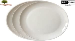 ceramicon Pack of 3 Set Ceramic Dinner Plate (Antique White) Dinner ...