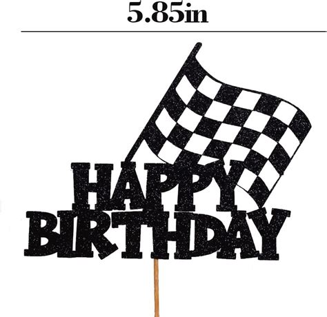JOYUETLAN Race Car Cake Topper for Checkered Flag Themed India | Ubuy