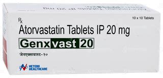 Genxvast 20 Tablet: Uses, Side Effects, Price & Substitutes
