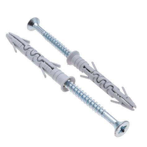 8X80 Heavy Duty Phillips Screws & Plugs by Keple – 50 Pack Wall ...
