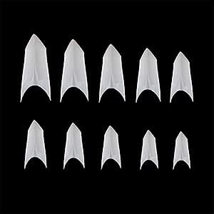 Buy 500pcs Triangle False Nail Tips Natural Shape Acrylic Artificial ...