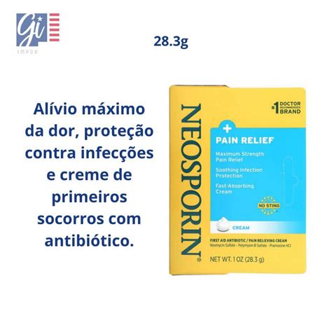 Pomada Neosporin - Pain Relief - Cream - 28.3g | Shopee Brasil